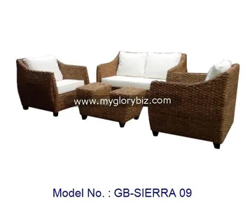 Natural Rattan Home Furniture Modern Design Living Room Sofa Set