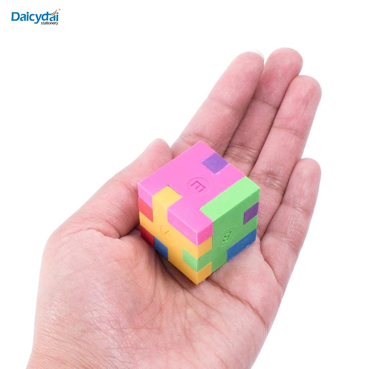 Wholesale Hot 3d Creative Diy Rubik's Cube Ball Diamond Shape Eraser