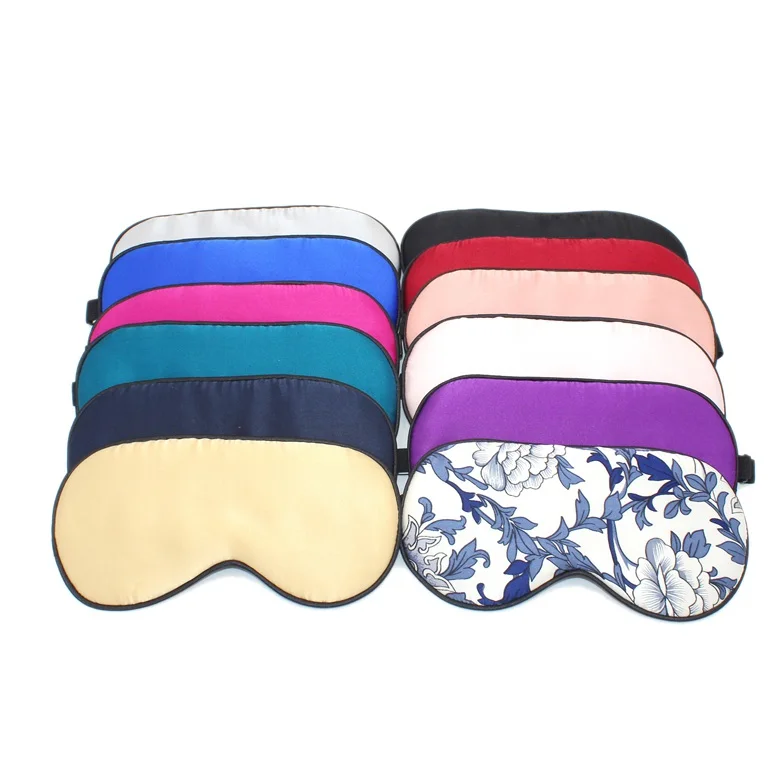 

Custom Homelike Hotel Travel Mulberry Silk EyeMask solid color Blindfold