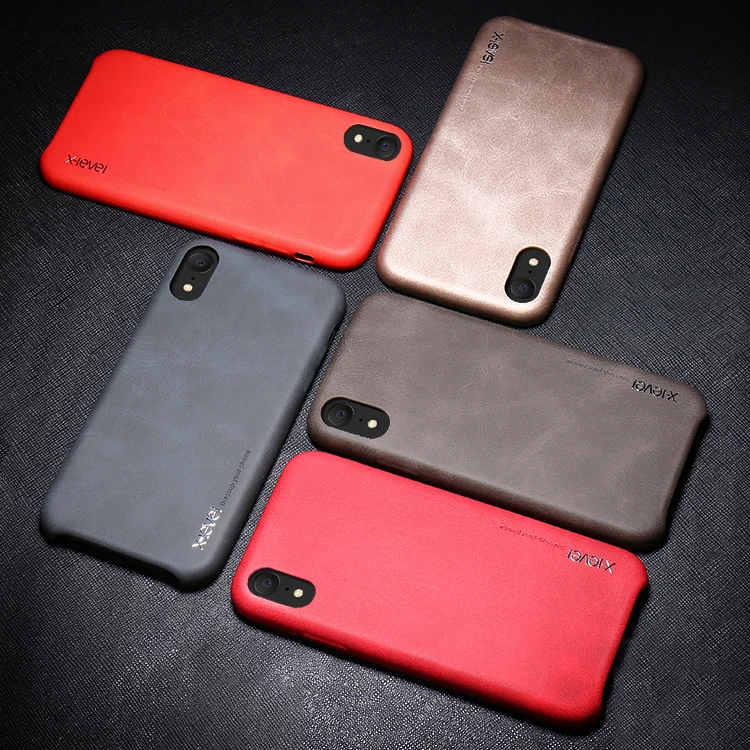 

[X-Level] Newest Handmade Vintage PU Cover for iPhone X Case with Nice Retail Package, Black;gold;red;chinese red;dark coffee