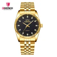 

CHENXI couple men Golden New Clock gold Fashion watch full gold Stainless Steel Quartz watch