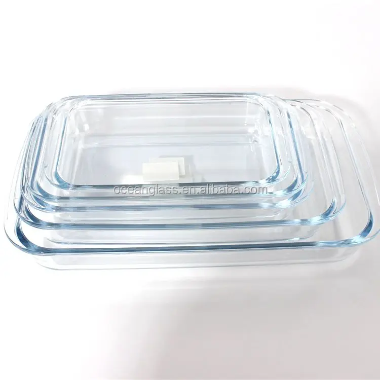 Top Quality High Borosilicate Glass Bakeware Set Wholesale Glass Bake