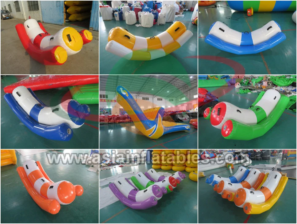 Double Row Floating Pool Toys Inflatable Seesaw Inflatable Water Totter