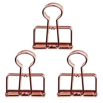 small gold binder clips