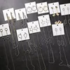 fashion popular one-piece hanging neck earrings long necklace earrings full diamond geometry star letter tassel earring necklace