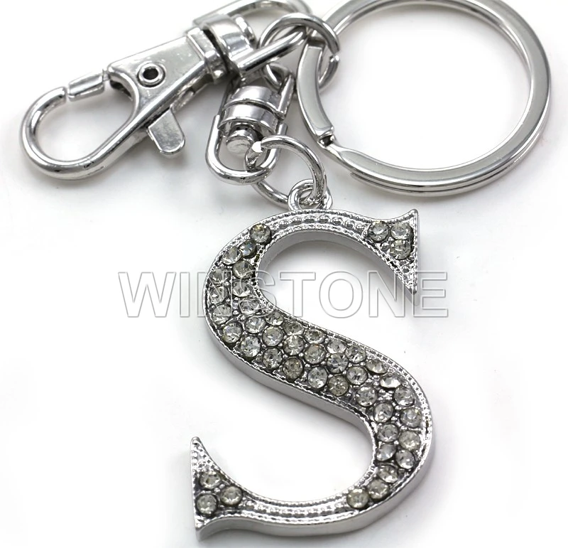 Customized Metal Alphabet Initial Letter Charm Keychain - Buy ...