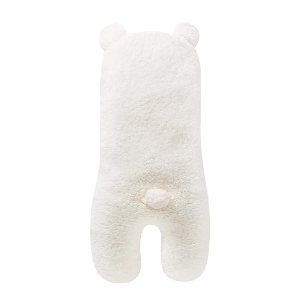 

2018 Newborn Cute Animal Shape Split Leg Plush Sleeping Bag, Pink;white