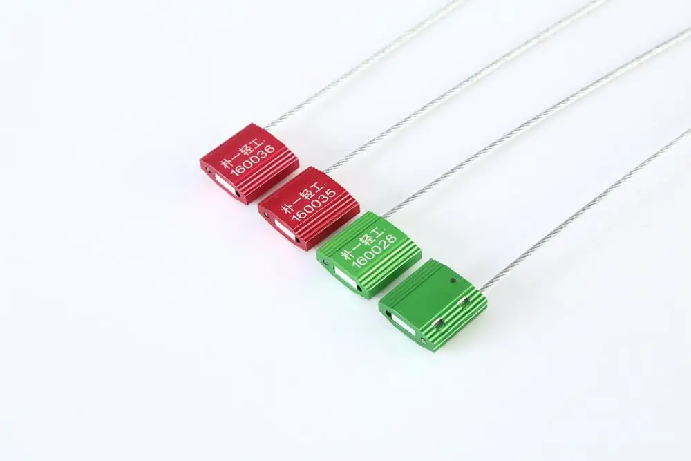2.5mm security self-locking wire rope freight cable seal