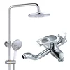 Bathroom shower hand and spray steam shower head Wall Mounted Sliding Rainfall shower faucet sets