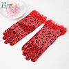 2018 New European And American Leopard Decorative Stage Show Stretch Lace Wedding Bride Fashion Womens Lace Ladies Hand Gloves