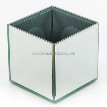 Custom Celebration Wedding Beautiful Mirror Cube Vase Wholesale