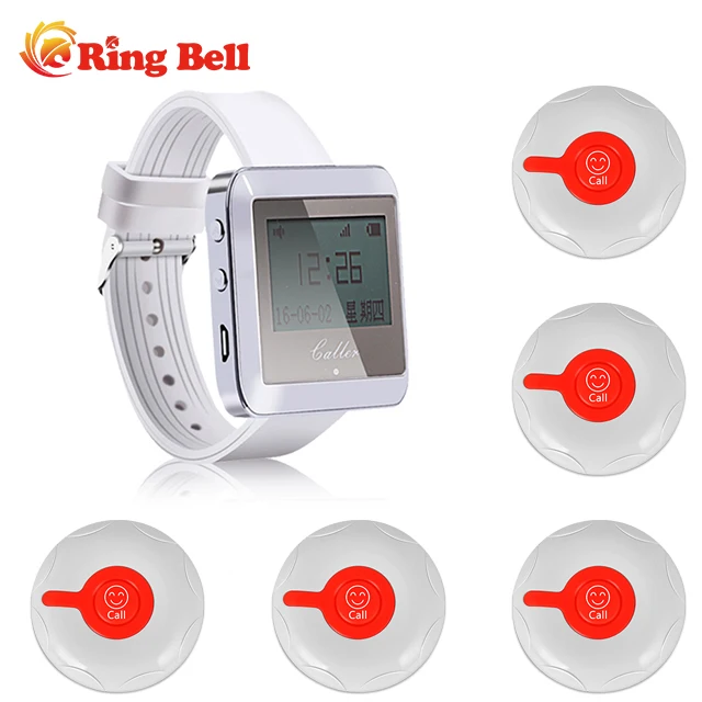 
Ringbell Wireless Pager System for Restaurant with Wrist Watch RRingbell Wireless Pager System for Restaurant with Wrist Watch