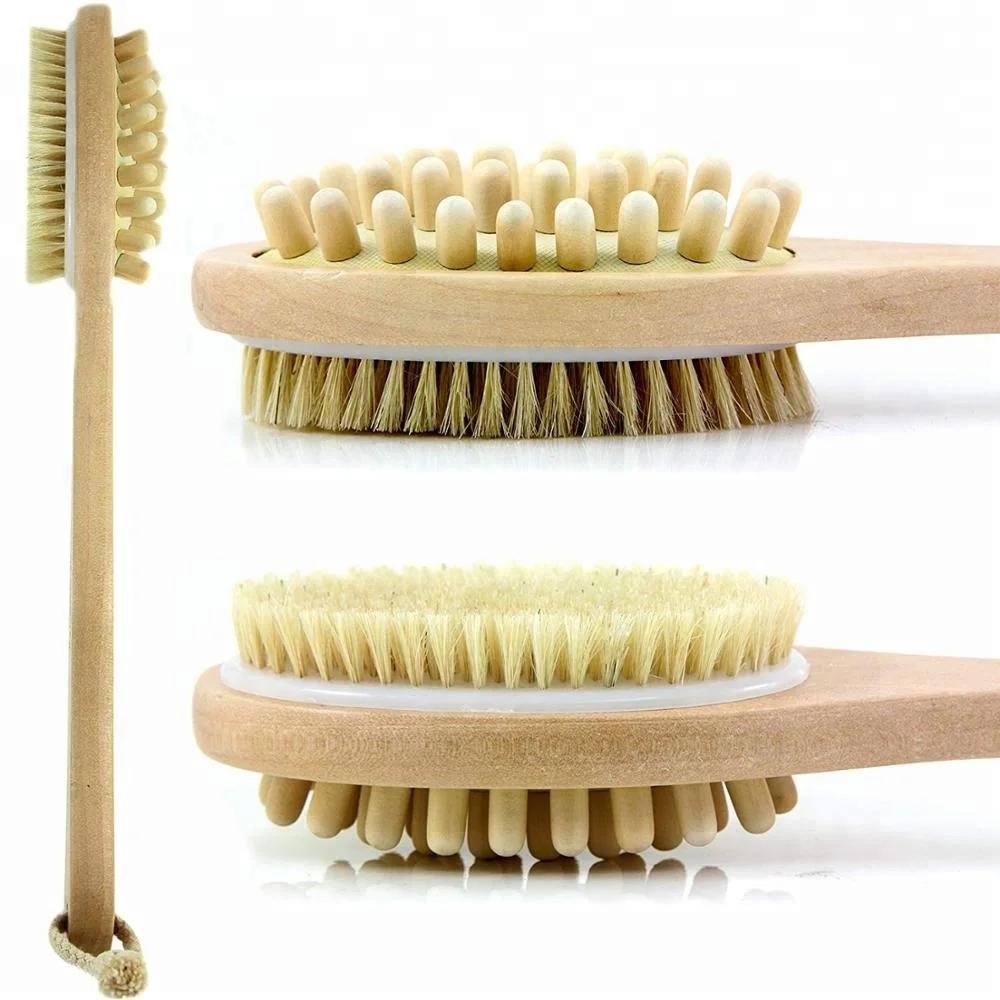 

Long Handle Double Side Wooden Shower Massage Body Bath Brush