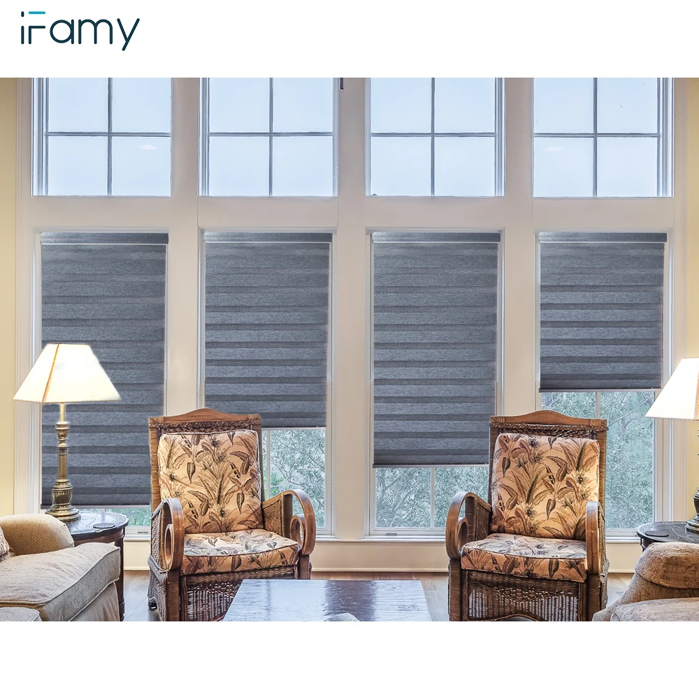 

Nice interior dual roller shade polyester zebra blinds school office room