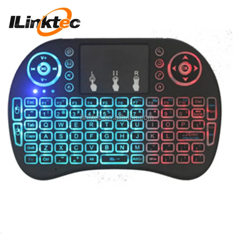 

i8 wireless color changing mini keyboard remote control touchpad combo keyboard, Black;white;rgb color changing