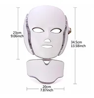 

New Design Korea 7 Color Led Photon Light Therapy Machine / LED Face Facial Mask with Neck Led Galvanic Mask