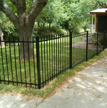 Powder Coated Black Galvanized Steel Picket Fence - Buy Galvanized 