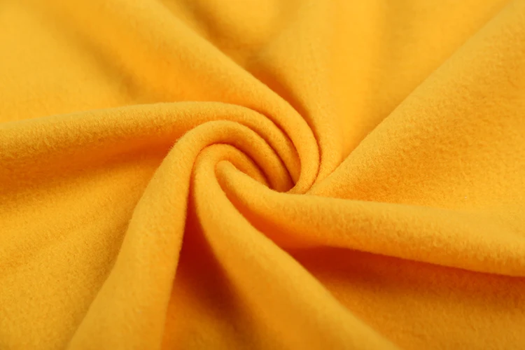 2018 newest soft high quality polar pure yellow fabric fleece