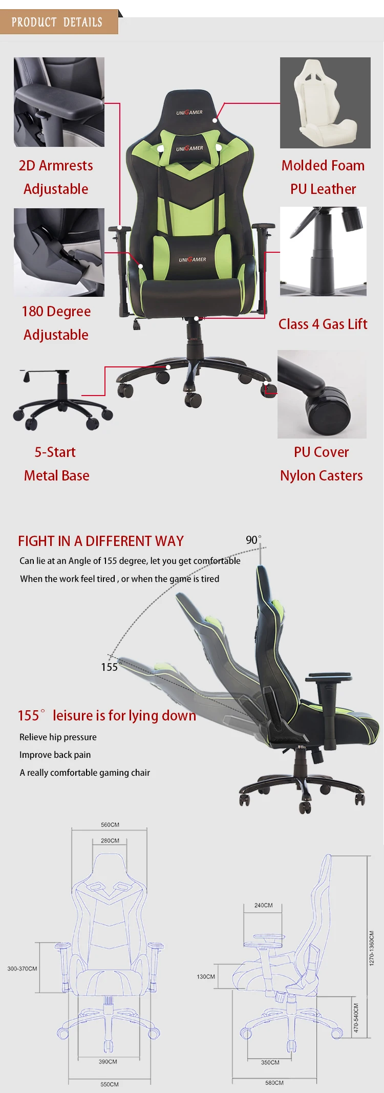 Unigamer Manufacturer Black And Orange Gaming Chairs Emperor Racing