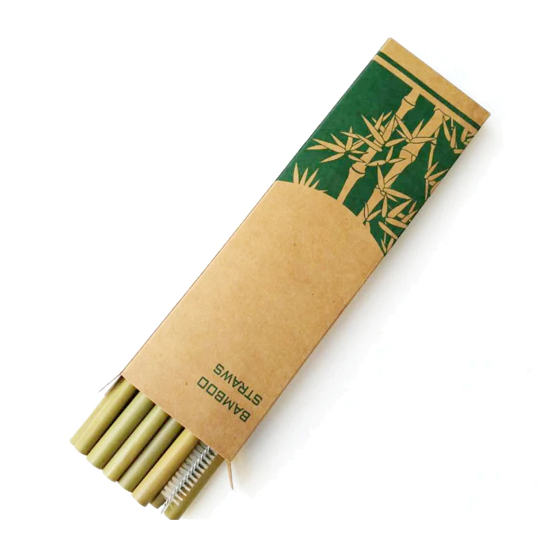 

100% bamboo straw OEM logo reusable bamboo straws, Natural