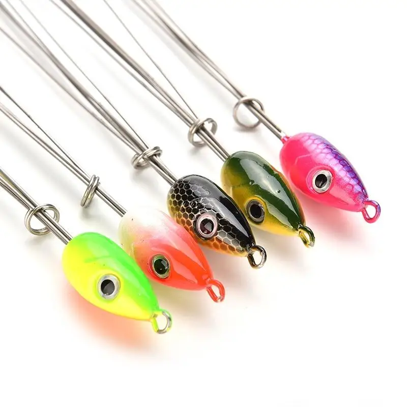 

Wire leader swivel connect fishing lure and fishing hooks jig head Alabama fishing group, 5 colors