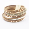 magnetic charm leather cuff bracelets wholesale