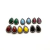 Wholesale simple stone cat eye stud earrings for women men faceted pear small crystal pave earrings diamond jewelry