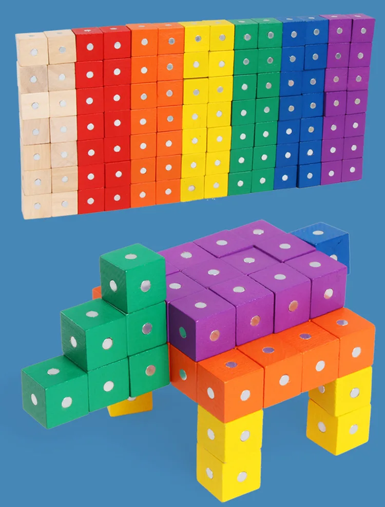 Colorful Magnetic Cube Early Childhood Education Enlightenment ...