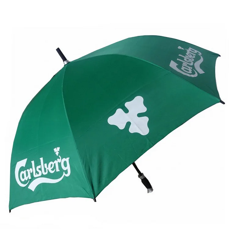 Automatic UV Golf Umbrella Promotional Umbrella with Logo Printing
