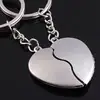Sweet Love Heart Solid Key Ring Keyfob Couples Romantic Keychain Lover Gift/valentines keychain/engraved couple heart keychain