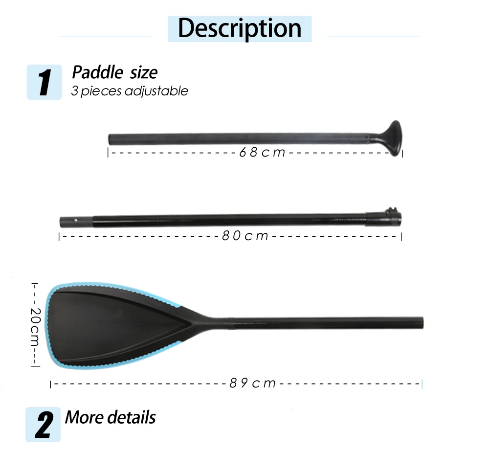 Professional Lightweight Fiberglass Sup Pad Adjustable Sup Paddle