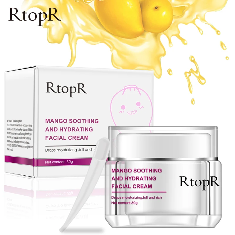 

RtopR Face Cream Anti-Wrinkle Anti Aging Whitening Mango Bright Moisturizing Liquid Tights Nourishing Shrink Pores High Quality