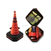 Collapsible Traffic Safety Reflective Cone With LED Warning Light and Security Emergency Safety Kit tool Case