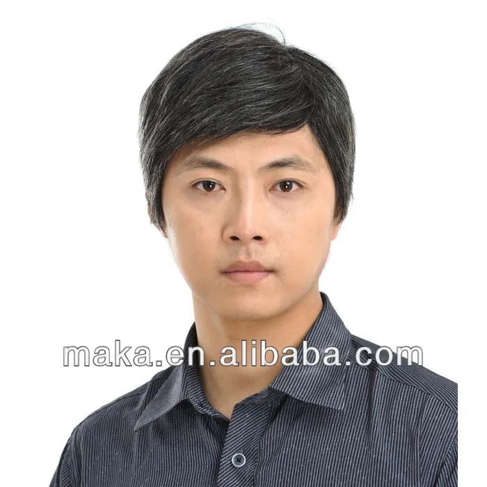 Short Hair Wig Man Wigs 30 White Hair And 70 Black Hair Buy