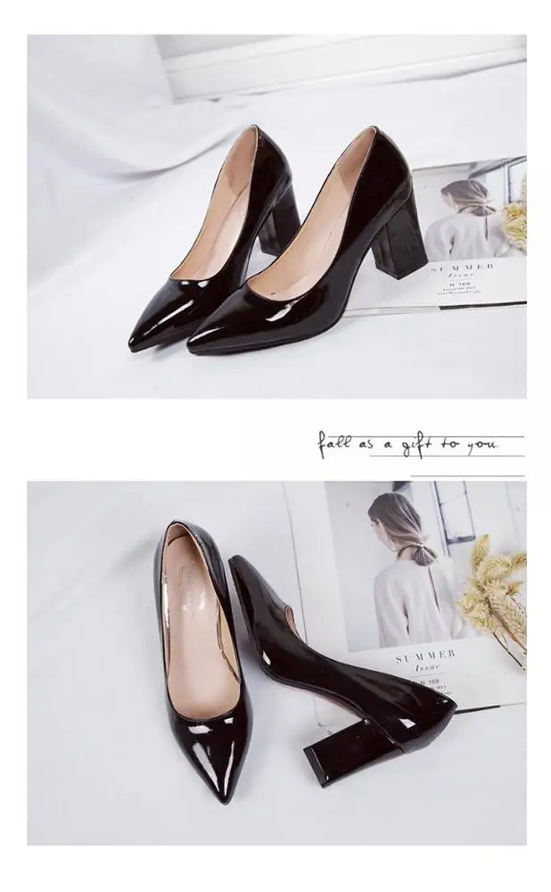 
women chunk heels shoes lady heel dress shoes large size sneakers 