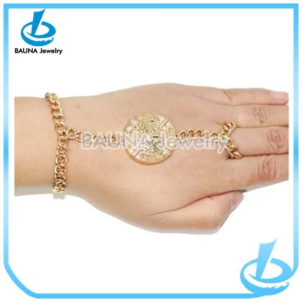 New Gold Chain Bracelet With Ring Attached Buy Bracelet With Ring