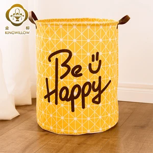 Image of Large size strong fabric laundry basket laundry hamper