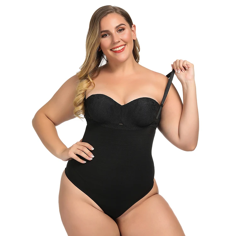 

2019 Wholesale Latest Design Black Removed-Strap Thong Seamless Shapewear For Women