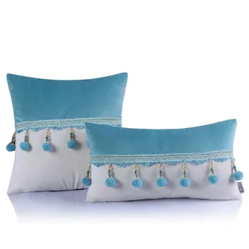 Hot Sale Latest Ribbon Designs Cushion Cover Embroidered Sofa