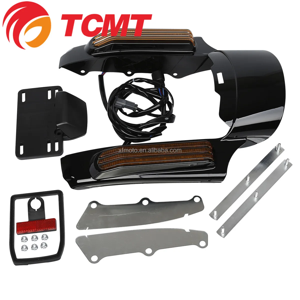 TCMT XF2906C75-Y Motorcycle Parts LED Light Rear Fender Fascia Set For Touring Road King Glide FLHX 2014-2018