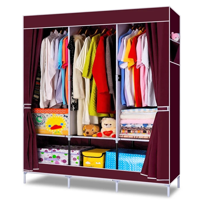 
Factory direct large capacity plastic portable wardrobe 