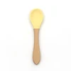 best price food grade silicone and bamboo baby spoon