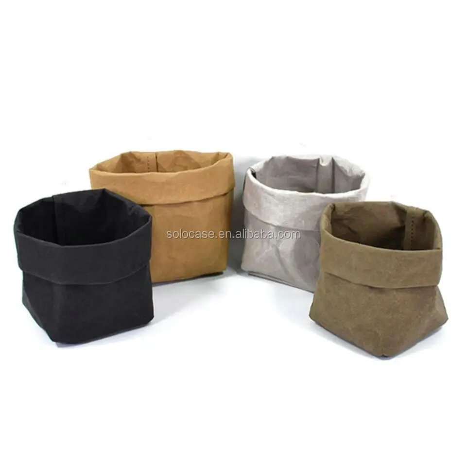 Home Storage Organizer Bin Made of Washable Kraft Paper