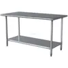 430 304 201 stainless steel corner height adjustable work table for hotel restaurant or commercial kitchen factory price