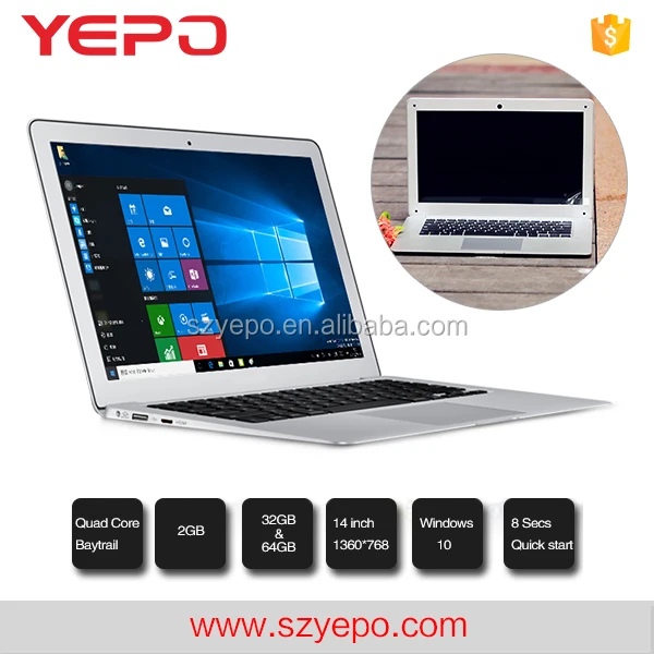 

14 inch 1366*768pixels Intel Baytrail Z3735F Quad-core Notebook Laptop Computer With DDR3 2GB eMMC 32GB/64G WIFI Bluetooth 4.0, Silver