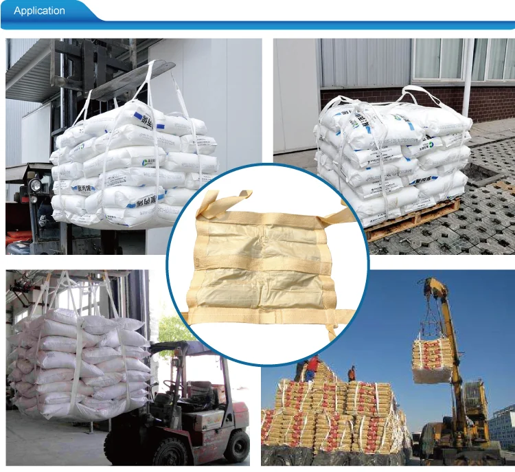 1 Ton Pp Jumbo Bag Cement Packing Square Soft Lifting Cement Bag Jumbo