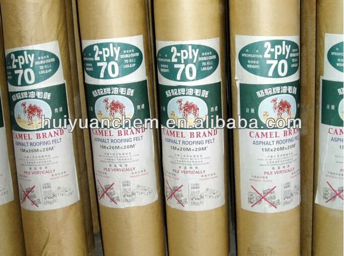 
manufacturer: camel brand 2-ply bitumen roofing felt, 70lbs, 52lbs 