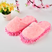 

Lovely Pink Not Open-toed House Cleaner Lazy Mop Slippers For Cleaning Your House ,Microfiber Mop Slippers