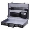 Fashion All Black ABS Hard Aluminum Laptop Briefcase men