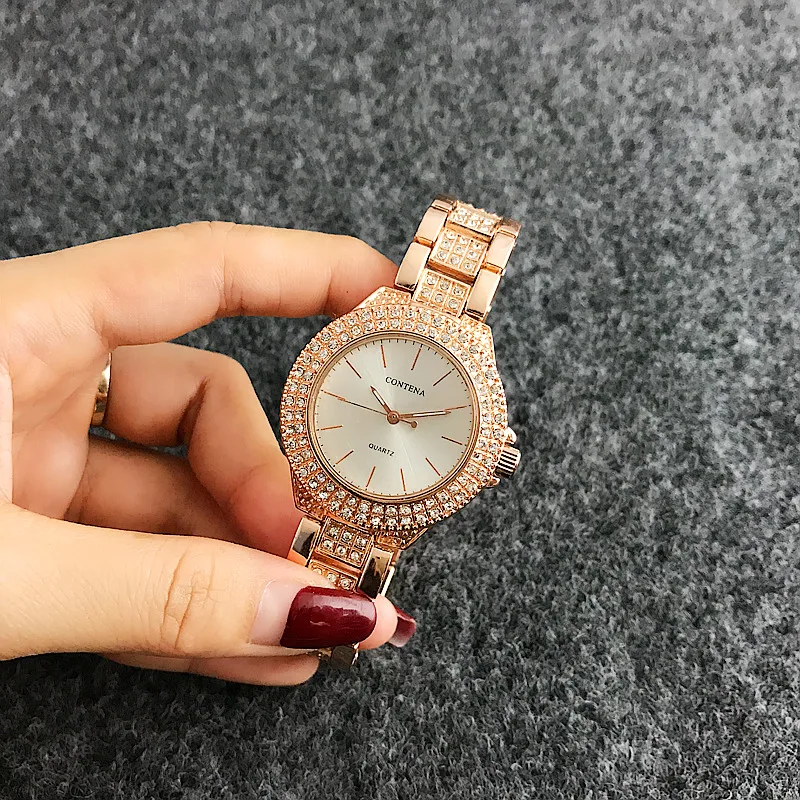 

2018 New Women's Watches Stainless Steel Diamond Rose Gold Watch